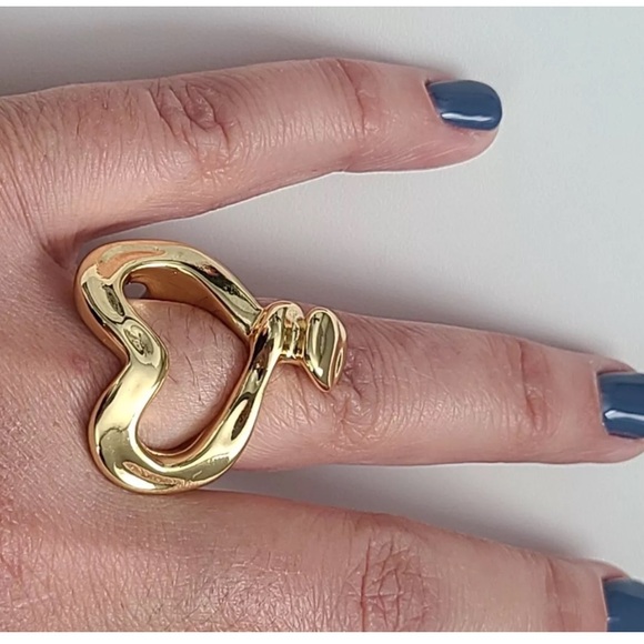 Uno De 50 Ring - NAILED HEART -  Gold  - Various Sizes - Picture 9 of 14